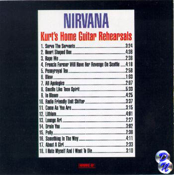 Kurt's Home Guitar RehearsalsBack of Cover