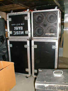 Krist's Mesa/Boogie Road Ready speaker cabs, photo by Earnest Bailey