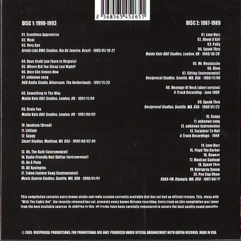 1987-1993 (the ultimate and complete radio and studio sessions) Back of Cover