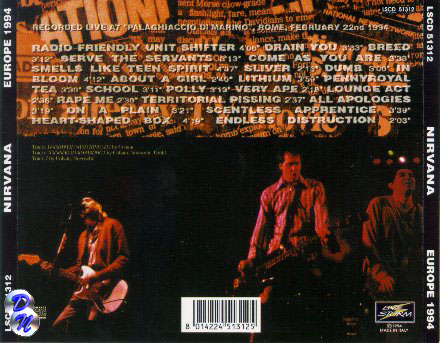 Europe 1994Back of Inlay