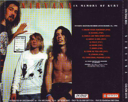 In Memory Of Kurt Back of Inlay