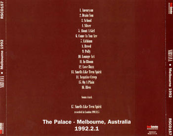 Melbourne 1992 Back of Inlay