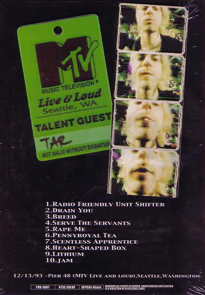 MTV Live And Loud Back of Cover