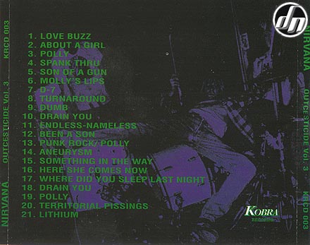 Outcesticide Vol. 3Back of Inlay
