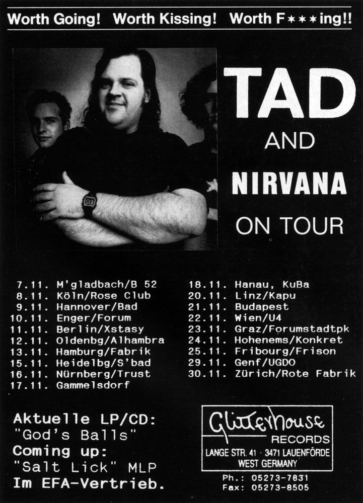 nirvana uk tour dates