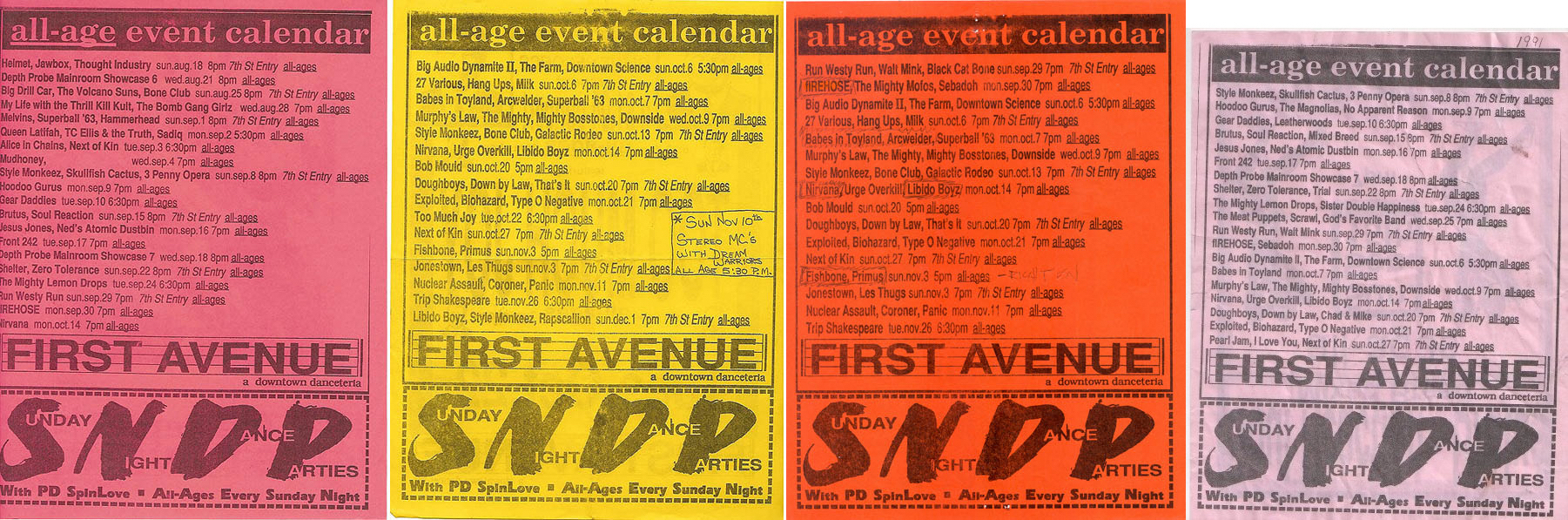 Venue events calendar