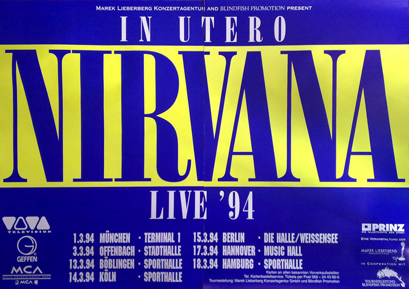nirvana 1994 tour dates