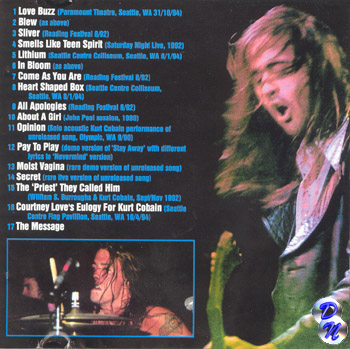 Greatest Hits Live & Assorted RaritiesBack of Cover