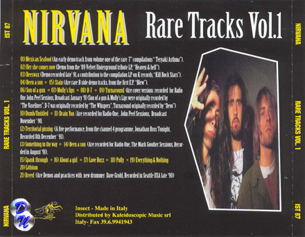 Rare Tracks Vol. IBack of Inlay