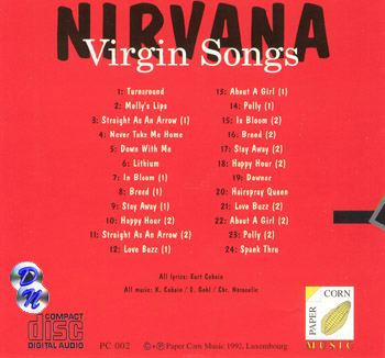 Virgin SongsBack of Cover