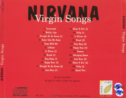 Virgin SongsBack of Inlay