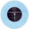 Marbled blue vinyl.